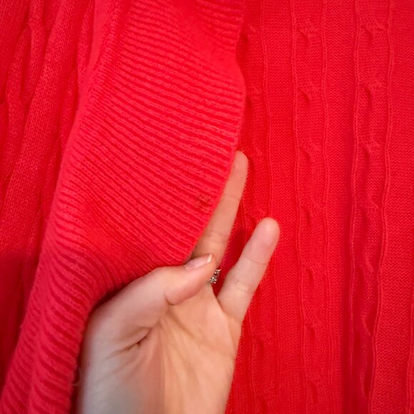 Lilly Pulitzer Cashmere Everglades Cable Sweater Coat in Red Size M - Picture 5 of 9